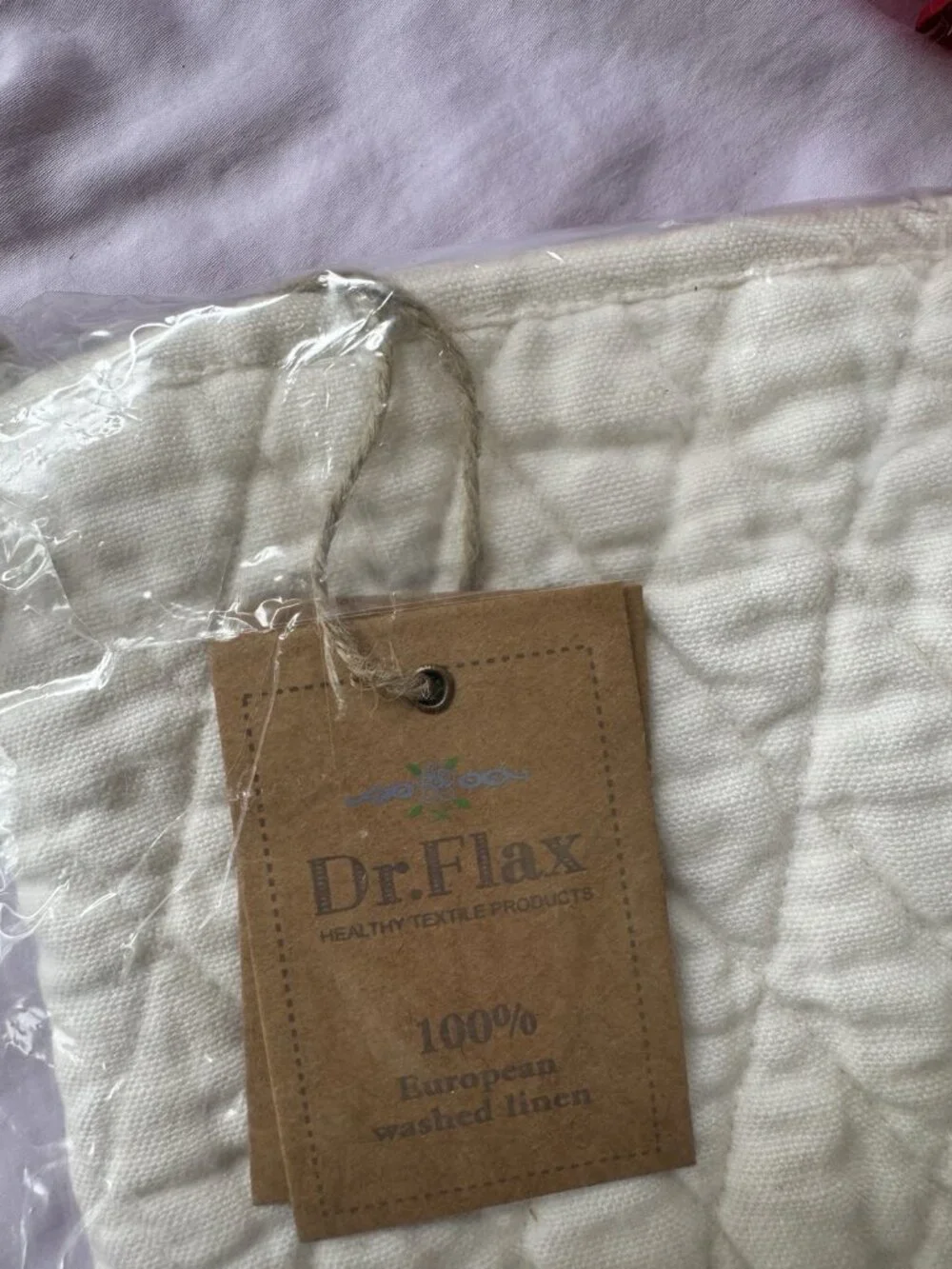 Vikolino Ivory Linen Quilted Square Oven MItt Machine Washable 8.5
